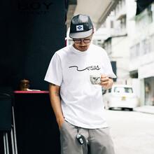 boylover 短袖 男士T恤 白色 波紋 