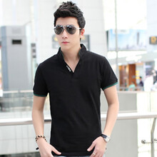 森馬時(shí)尚 短袖 男士T恤 短袖Polo黑色 