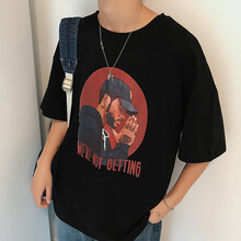 丹菲杰尼（danfeijieni） 五分袖 男士T恤 158黑色 