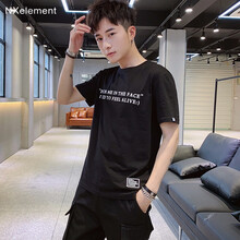 逆向元素（NXelement） 短袖 男士T恤 1009黑色 