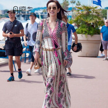 丹德蘭（Dandelan） 花色 3D，綁帶，印花 連衣裙