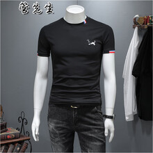 管先生 短袖 男士T恤 F611黑色 4XL，M，加大
