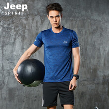 JEEP SPIRIT 短袖 男士T恤 寶藍(lán)色 