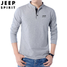 吉普（JEEP） 長(zhǎng)袖 男士T恤 灰色 XL，L，XXL，XXXL，M