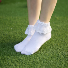 女袜子女短袜日系蕾丝公主韩国可爱花边袜成人软妹夏季 白色 3双装