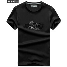 Jeep 短袖 男士T恤 黑色F54011 
