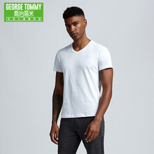 喬治湯米（GEORGE TOMMY） 短袖 男士T恤 白色 