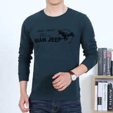 吉普盾 長(cháng)袖 男士T恤 墨綠色 