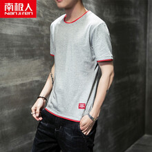 南極人（Nanjiren） 短袖 男士T恤 T403淺灰色 