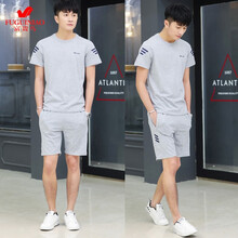 富貴鳥(niǎo)（FUGUINIAO） 短袖 男士T恤 灰色短袖/短褲 