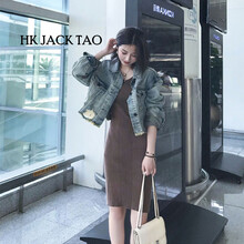 hk jack tao POLO領(lǐng) 長(cháng)袖 女 短外套 圓環(huán)