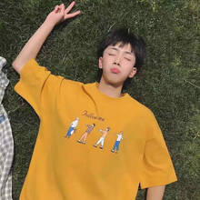 富貴鳥(niǎo)（FUGUINIAO） 短袖 男士T恤 四個(gè)人短T 黃色 
