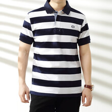 康柏力（CPCOMPANY） 短袖 男士T恤 條紋深藍(lán)白 