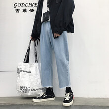 古萊登（GODLIKE） 中腰 直筒褲 女 九分褲 牛仔褲