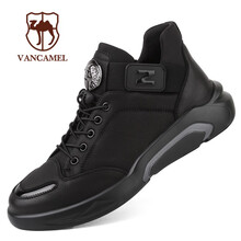 西域駱駝（VANCAMEL）男士黑色內(nèi)增高 38