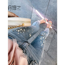 丹德蘭（Dandelan） 高腰  女 長(zhǎng)褲 牛仔褲