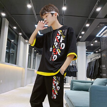 美羅邦（Meloban） 五分袖 男士T恤 B202黑色 