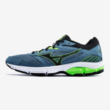 美津濃（MIZUNO）跑步鞋青灰/黑/熒光綠 