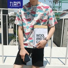 九型門（JIU XING MEN） 短袖 男士T恤 鯨魚 