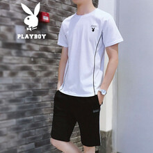 花花公子（PLAYBOY） 短袖 男士T恤 白色CY8605 