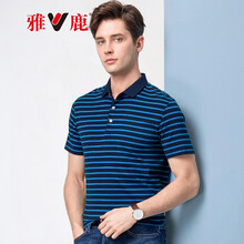 雅鹿 短袖 男士T恤 寶藍9189 