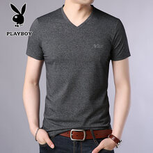 花花公子（PLAYBOY） 短袖 男士T恤 深灰1838TX1853 