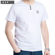 吉普（JEEP） 短袖 男士T恤 白色  TS0043 