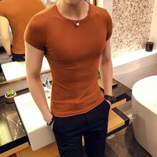 橙錦 短袖 男士T恤 9112駝色 