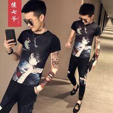 候七爺（HOUQIYE） 短袖 男士T恤 TZ177 