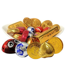 喔喔巧克力500g金鱼金币金条卡通造型结婚庆喜糖年货(代可可脂 各
