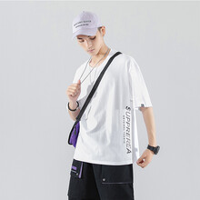 創(chuàng)苗（CHUANGMIAO） 七分袖 男士T恤 白色 