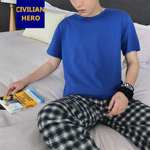Civilian Hero 短袖 男士T恤 寶藍(lán)色 S，XL，L，M，XXXL，XXL
