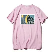 邓尼斯 短袖 男士T恤 粉色 抽象 