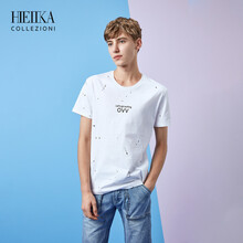 海一家（Hieiika） 短袖 男士T恤 米白花紋S7 