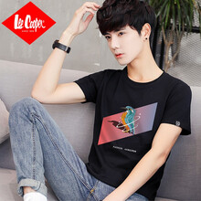 Lee Cooper 短袖 男士T恤 T10-黑色 