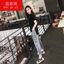 女神福音，高腰哈倫褲顯瘦