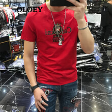 OLOEY 短袖 男士T恤 紅色 
