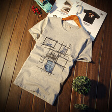 魁碩（KUISHUO） 短袖 男士T恤 帆船灰色 