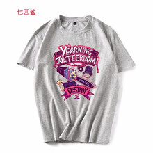 七匹鯊 短袖 男士T恤 灰以DESTORY S，XL，4XL，5XL，L，XXXL，加大，XXL