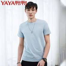 鴨鴨（yaya） 短袖 男士T恤 灰藍 