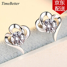 timebetter耳釘925銀，足銀