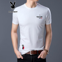花花公子（PLAYBOY ESTABLISHED 1953） 短袖 男士T恤 5508白色logo 