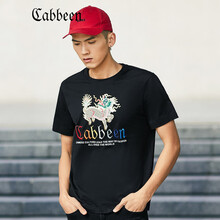 卡賓（CABBEEN） 短袖 男士T恤 漆黑色 