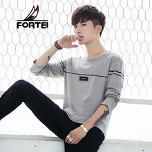 富鋌（FORTEI） 長(zhǎng)袖 男士T恤 灰色 XL，L，XXXL，M，XXL