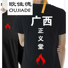歐佳德（OUJIADE） 短袖 男士T恤 黑色 正義 