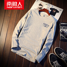 南極人（Nanjiren） 長(zhǎng)袖 男士T恤 HIGH灰色 XL，L，XXL，M，XXXL