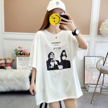 印花寬松短袖，微胖妹子的福音