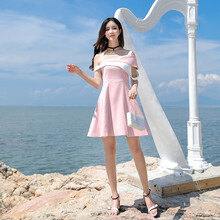 撞色連衣裙，打造甜美小仙女