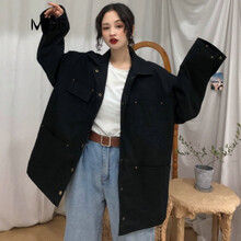 大碼長款工裝女