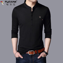 啄木鳥(niǎo)（TUCANO） 長(zhǎng)袖 男士T恤 ZKL701黑色 